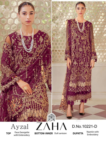 Ayzal Vol 1 Zaha Georgette Pakistani Salwar Suits