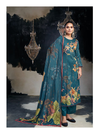 Azara Ganga Silk Satin Plazzo Style Suits