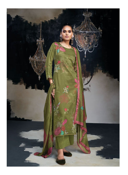 Azara Ganga Silk Satin Plazzo Style Suits