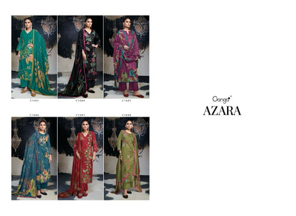 Azara Ganga Silk Satin Plazzo Style Suits