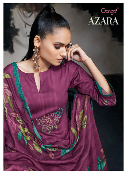 Azara Ganga Silk Satin Plazzo Style Suits