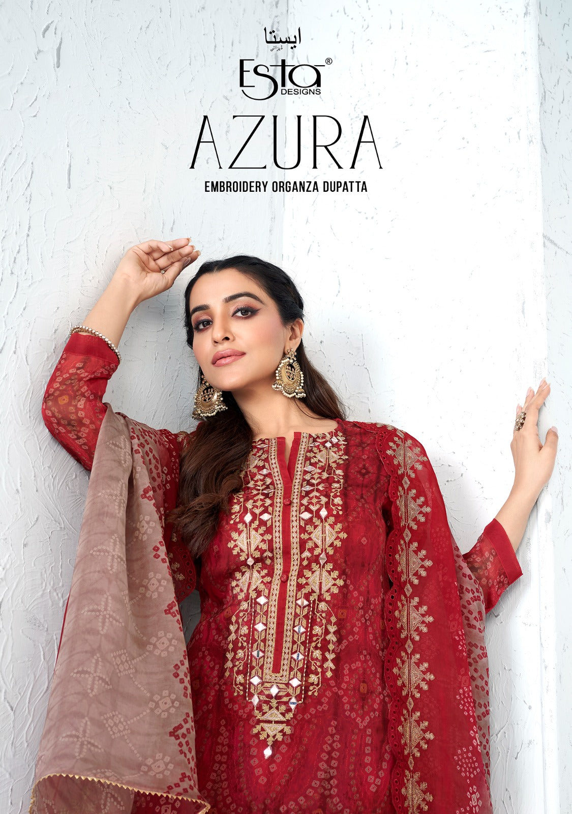 Azura Esta Sahiba Organza Pant Style Suits