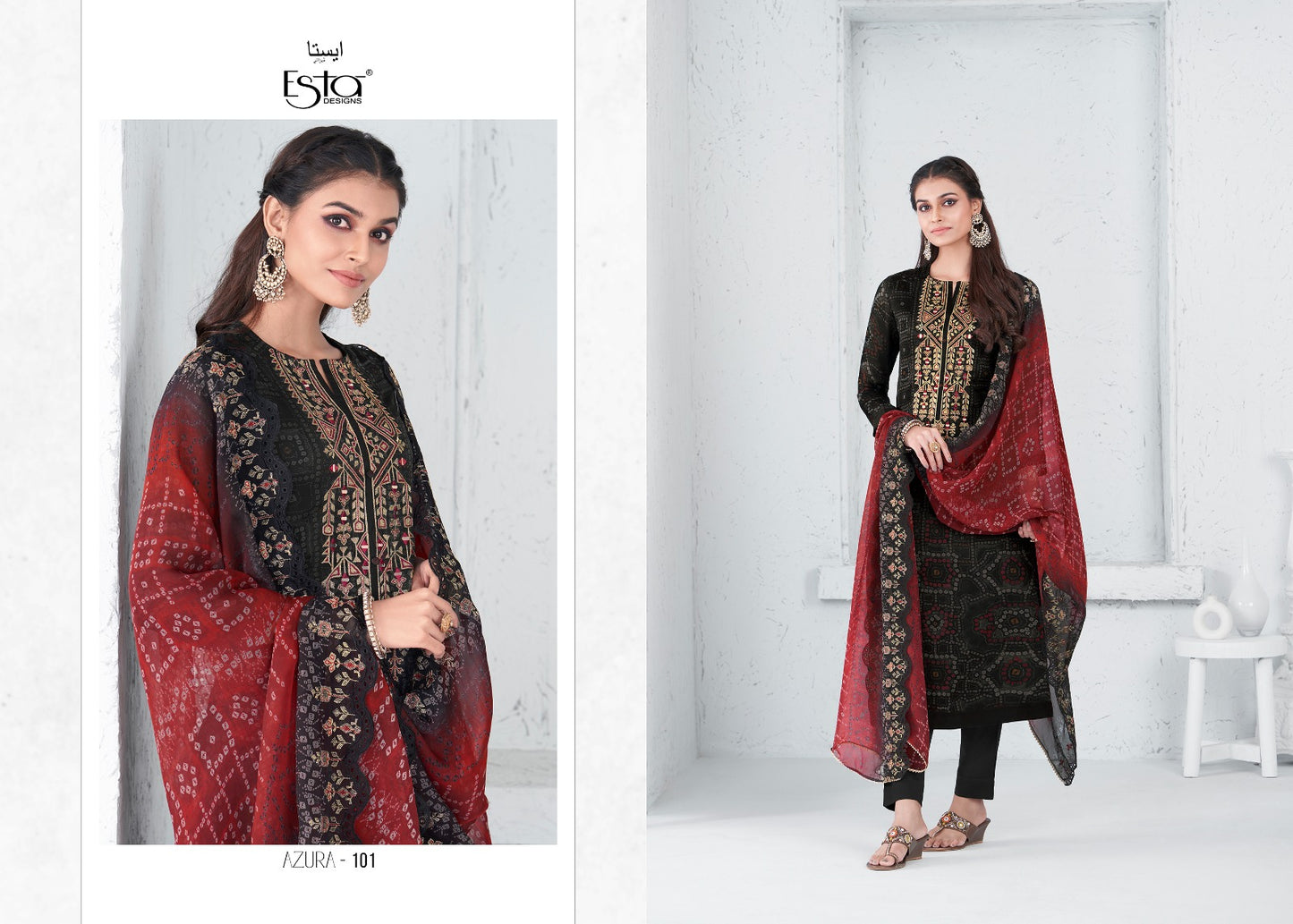 Azura Esta Sahiba Organza Pant Style Suits