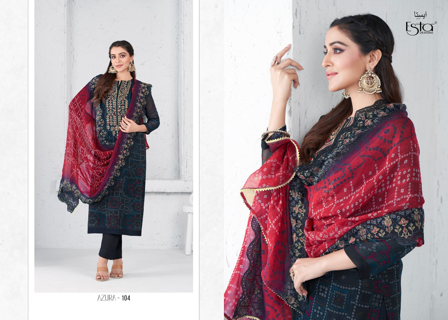 Azura Esta Sahiba Organza Pant Style Suits