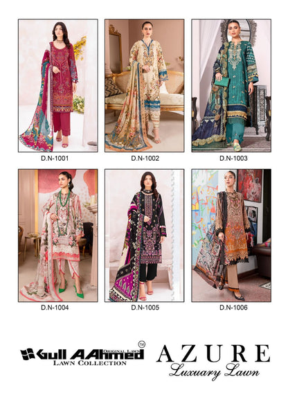 Azure Luxury Lawn Gul Ahmed Karachi Salwar Suits