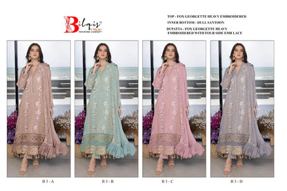 B3-Abcd Bilqis Fox Georgette Pakistani Salwar Suits