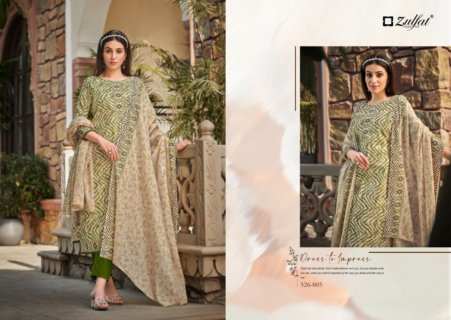 Baani Zulfat Designer Cotton Dress Material