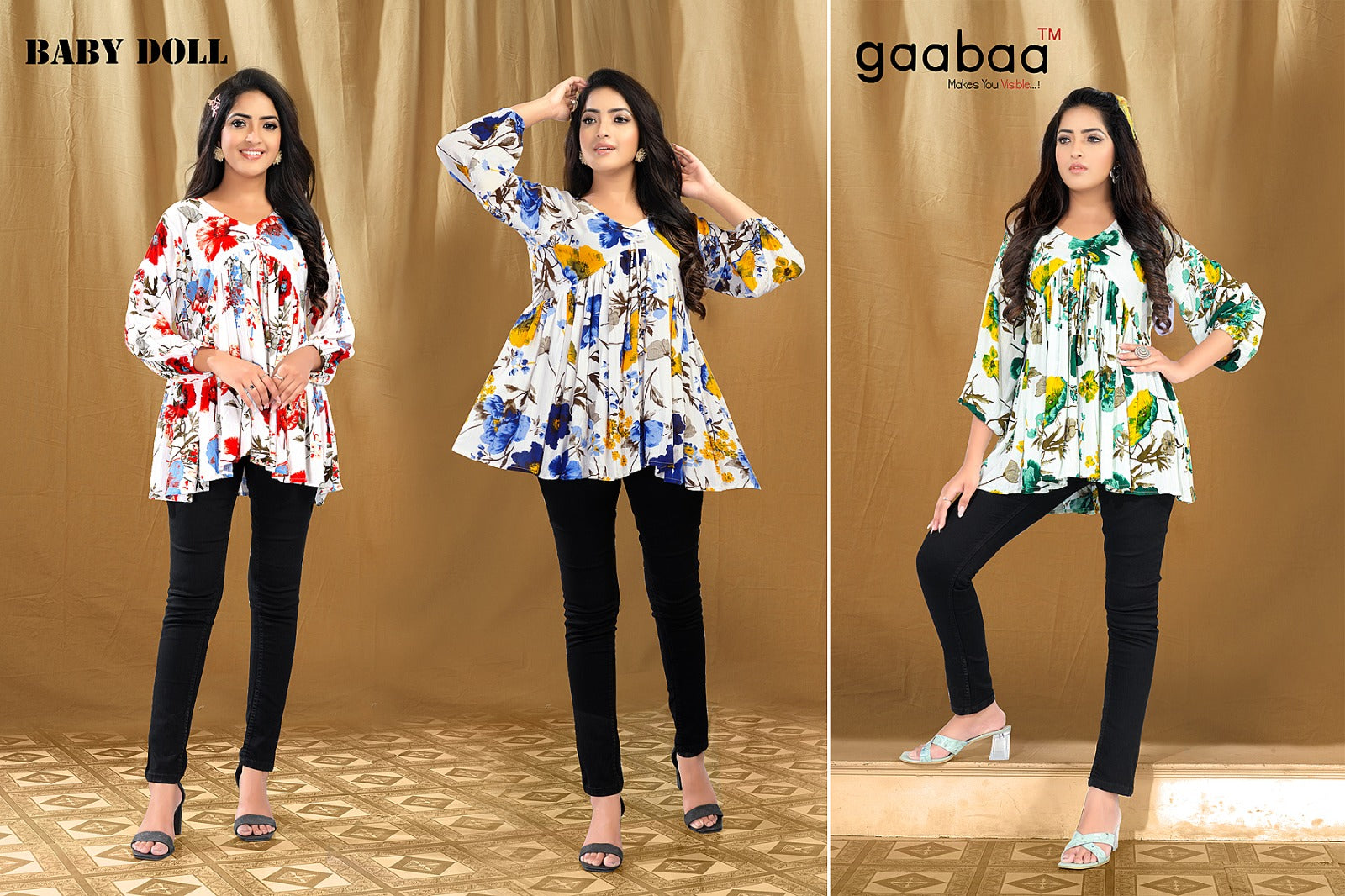 Baby Doll Gaabaa Rayon Stylish Tops