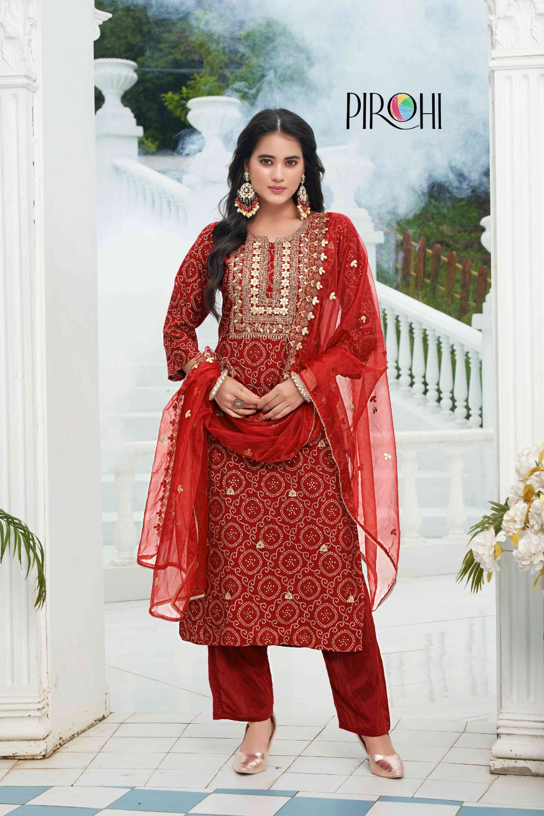 Bahara Vol 2 Pirohi Muslin Readymade Pant Style Suits