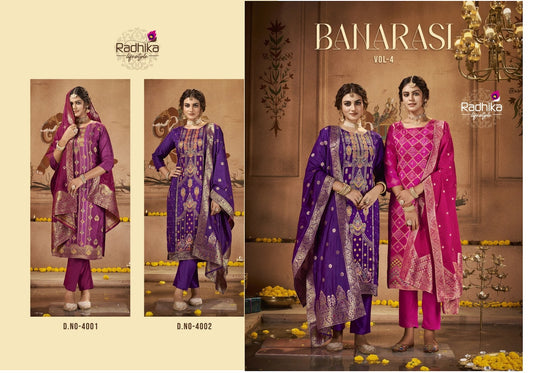 Banarasi Vol 4 Radhika Lifestyle Readymade Pant Style Suits
