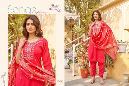 Banarasi Vol 4 Smylee Rayon Readymade Pant Style Suits