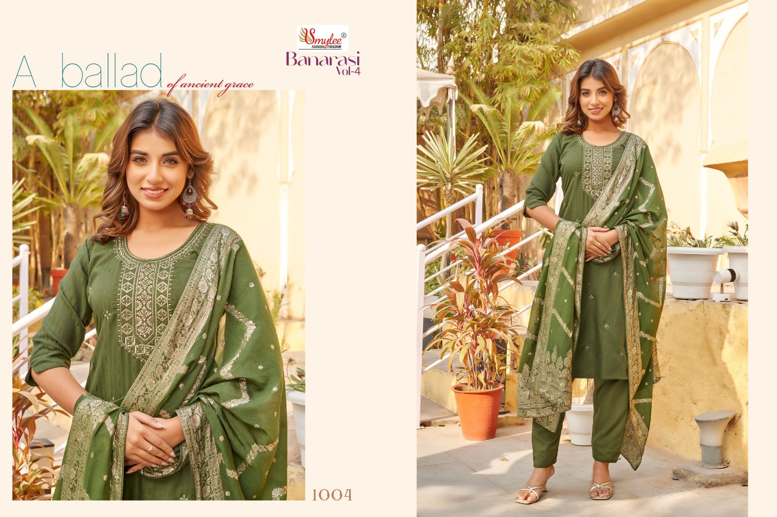 Banarasi Vol 4 Smylee Rayon Readymade Pant Style Suits