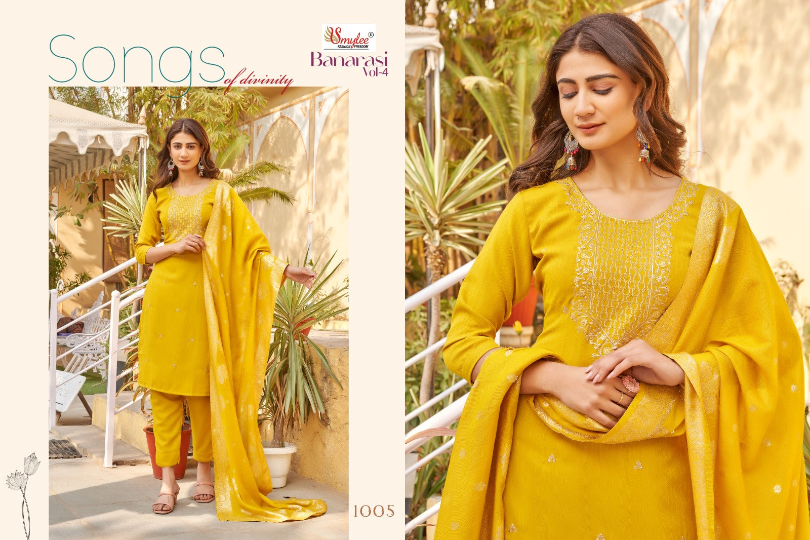 Banarasi Vol 4 Smylee Rayon Readymade Pant Style Suits