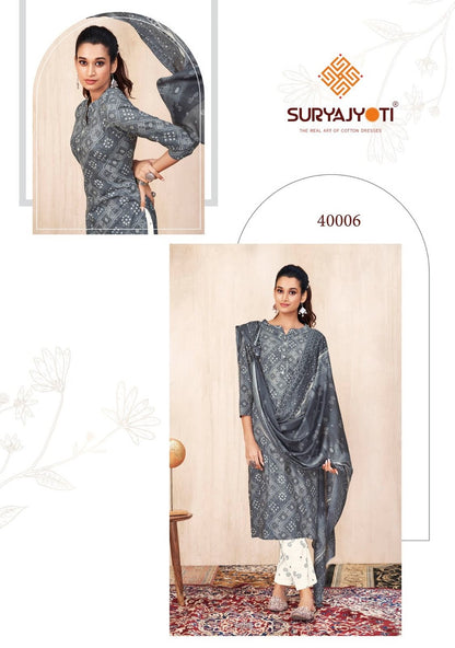 Bandhani Lehariya Special Vol 4 Suryajyoti Readymade Pant Style Suits