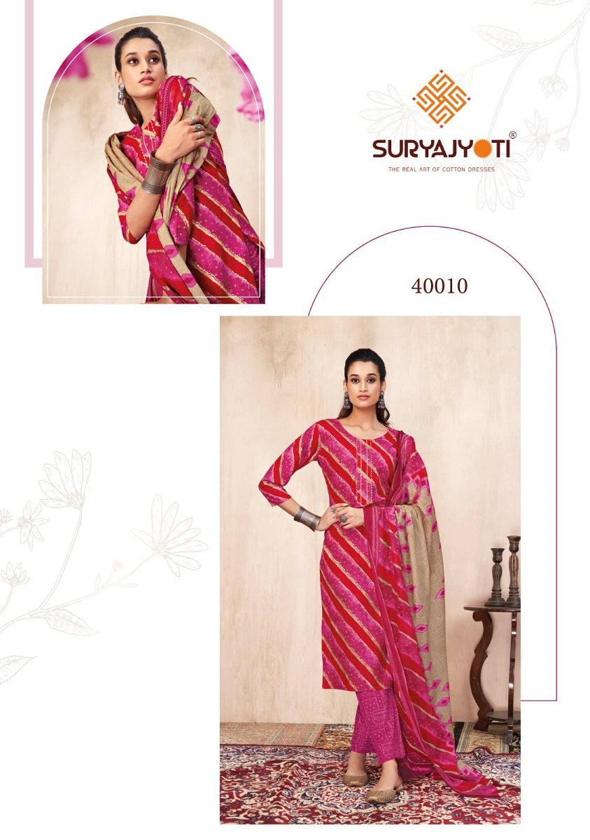 Bandhani Lehariya Special Vol 4 Suryajyoti Readymade Pant Style Suits