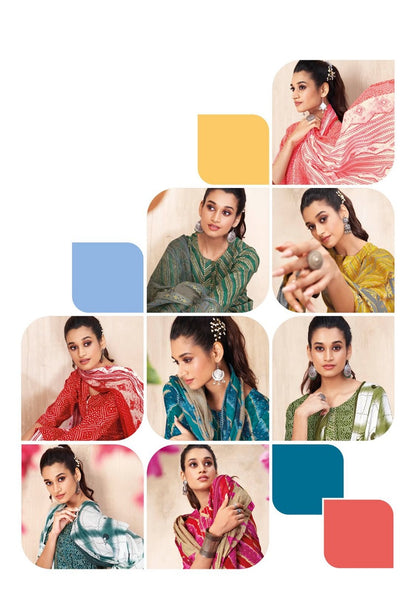 Bandhani Lehariya Special Vol 4 Suryajyoti Readymade Pant Style Suits
