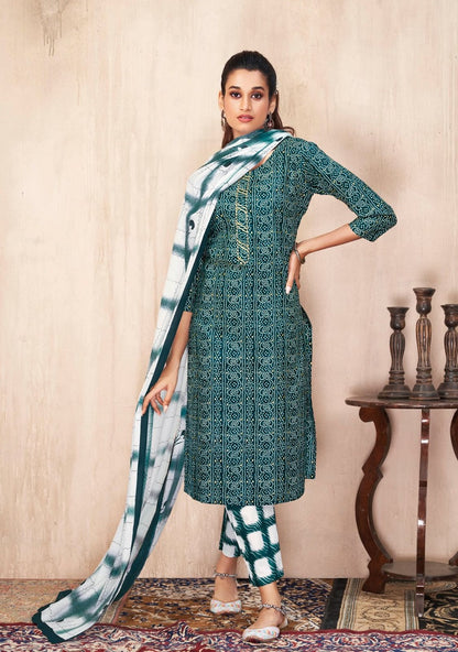 Bandhani Lehariya Special Vol 4 Suryajyoti Readymade Pant Style Suits