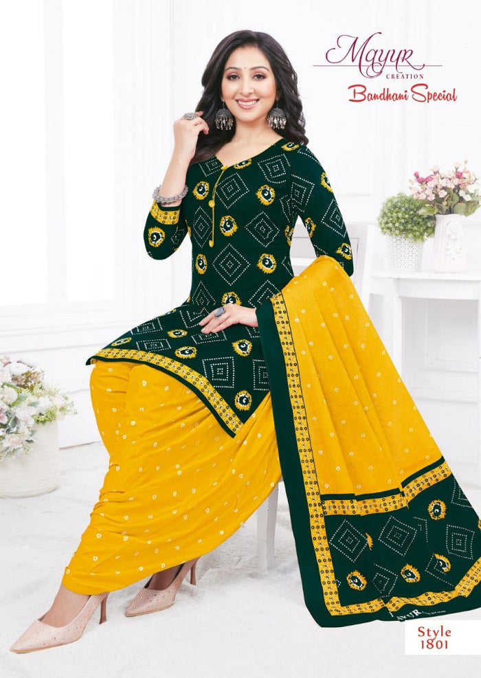 Bandhani Special Vol 18 Mayur Creation Cotton Dress Material
