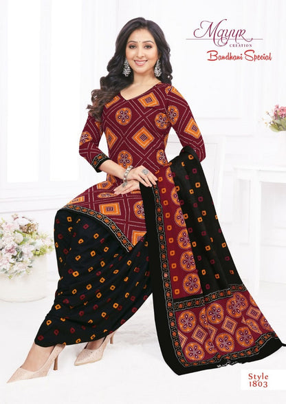 Bandhani Special Vol 18 Mayur Creation Cotton Dress Material