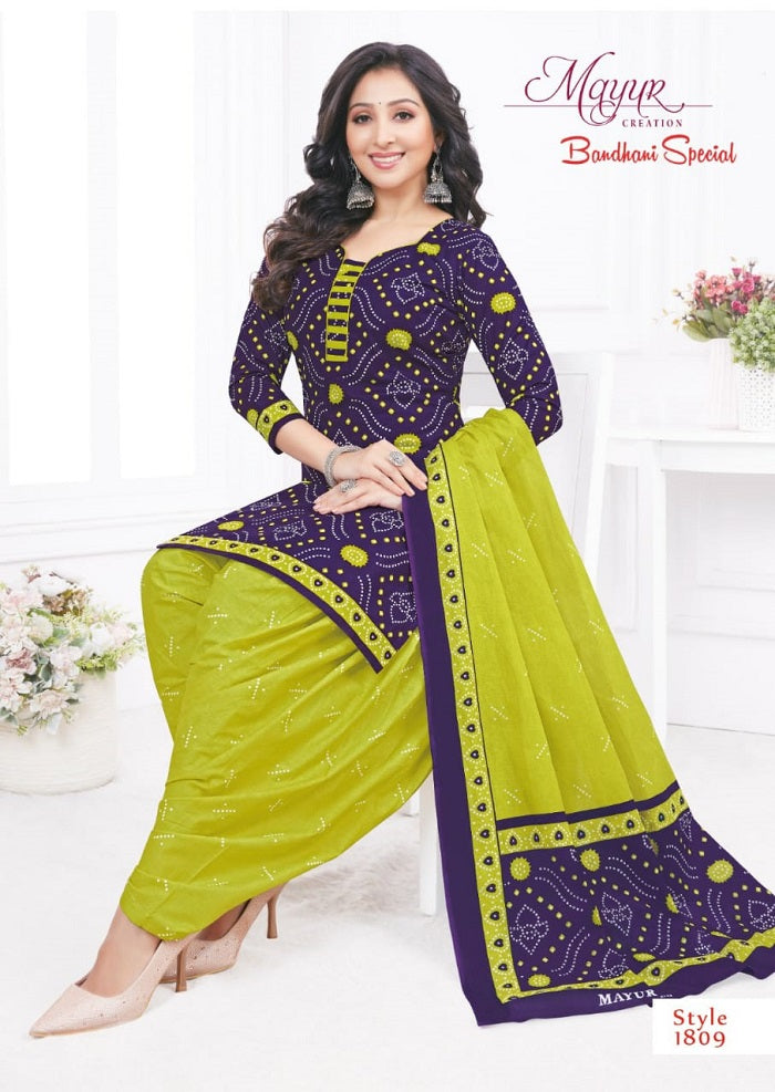 Bandhani Special Vol 18 Mayur Creation Cotton Dress Material
