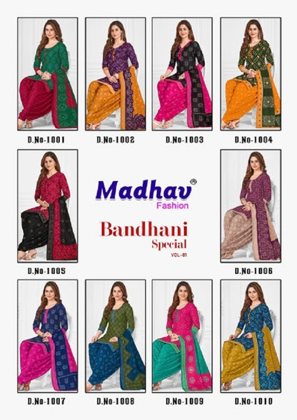 Bandhani Special Vol 1 Madhav Fashion Cotton Dress Material