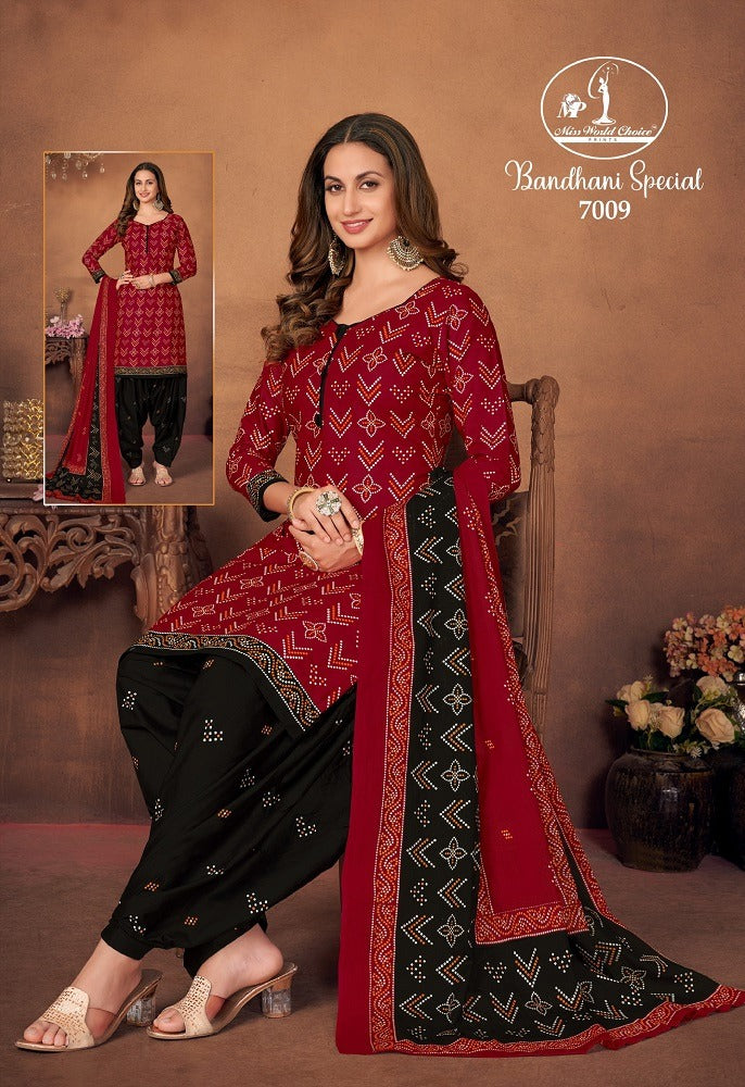 Bandhani Special Vol 7 Miss World Choice Cotton Dress Material