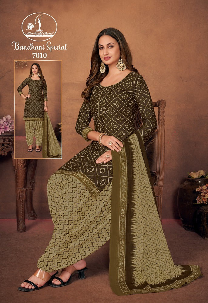 Bandhani Special Vol 7 Miss World Choice Cotton Dress Material