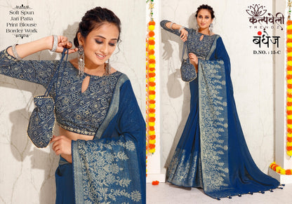 Bandhej 15 Kalpveli Soft Spun Sarees
