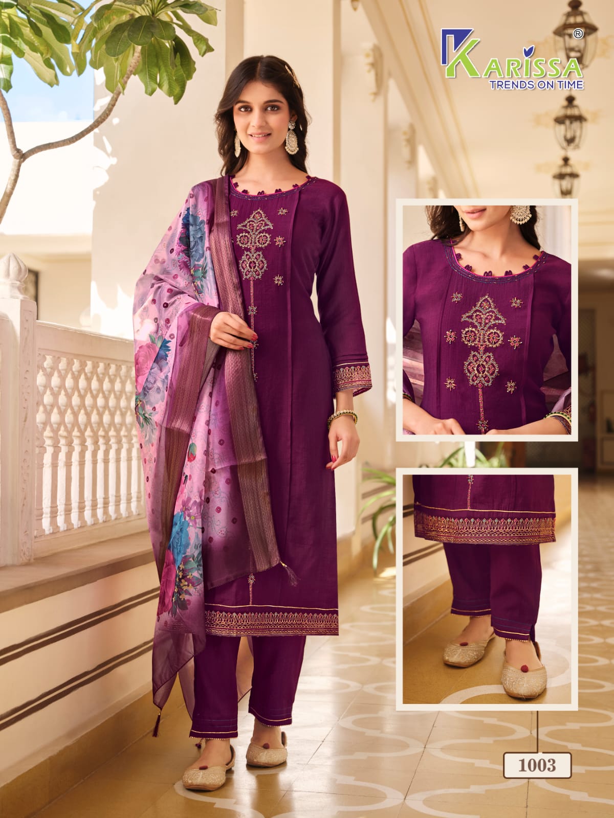 Bandhej Karissa Viscose Readymade Pant Style Suits