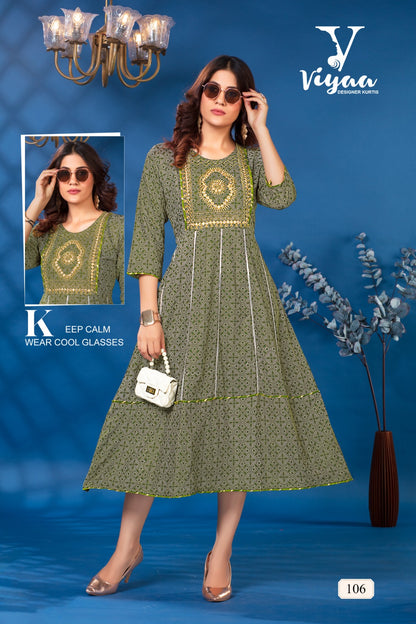 Bandhej Vol 1 Viyaa Rayon Anarkali Kurtis