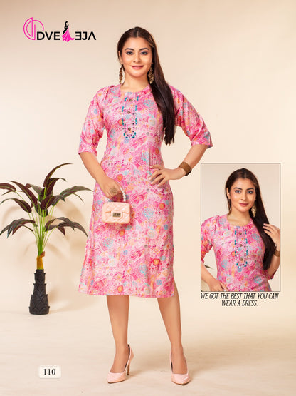 Barbie Girl Series 3 Dveeja Fashion Rayon Straight Cut Kurtis
