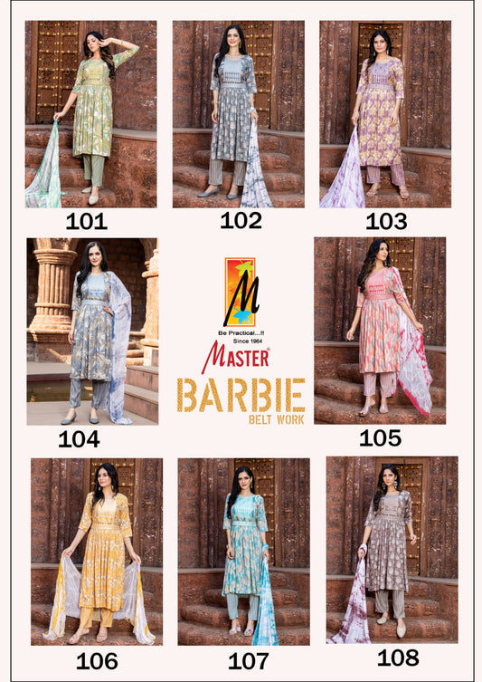 Barbie Master Two Tone Readymade Pant Style Suits