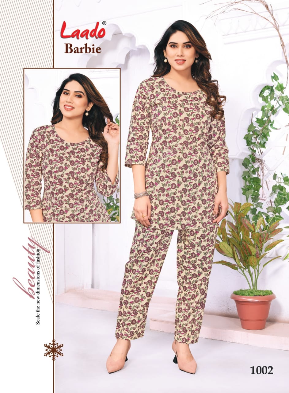 Barbie Vol 1 Laado Mull Cotton Co Ord Set