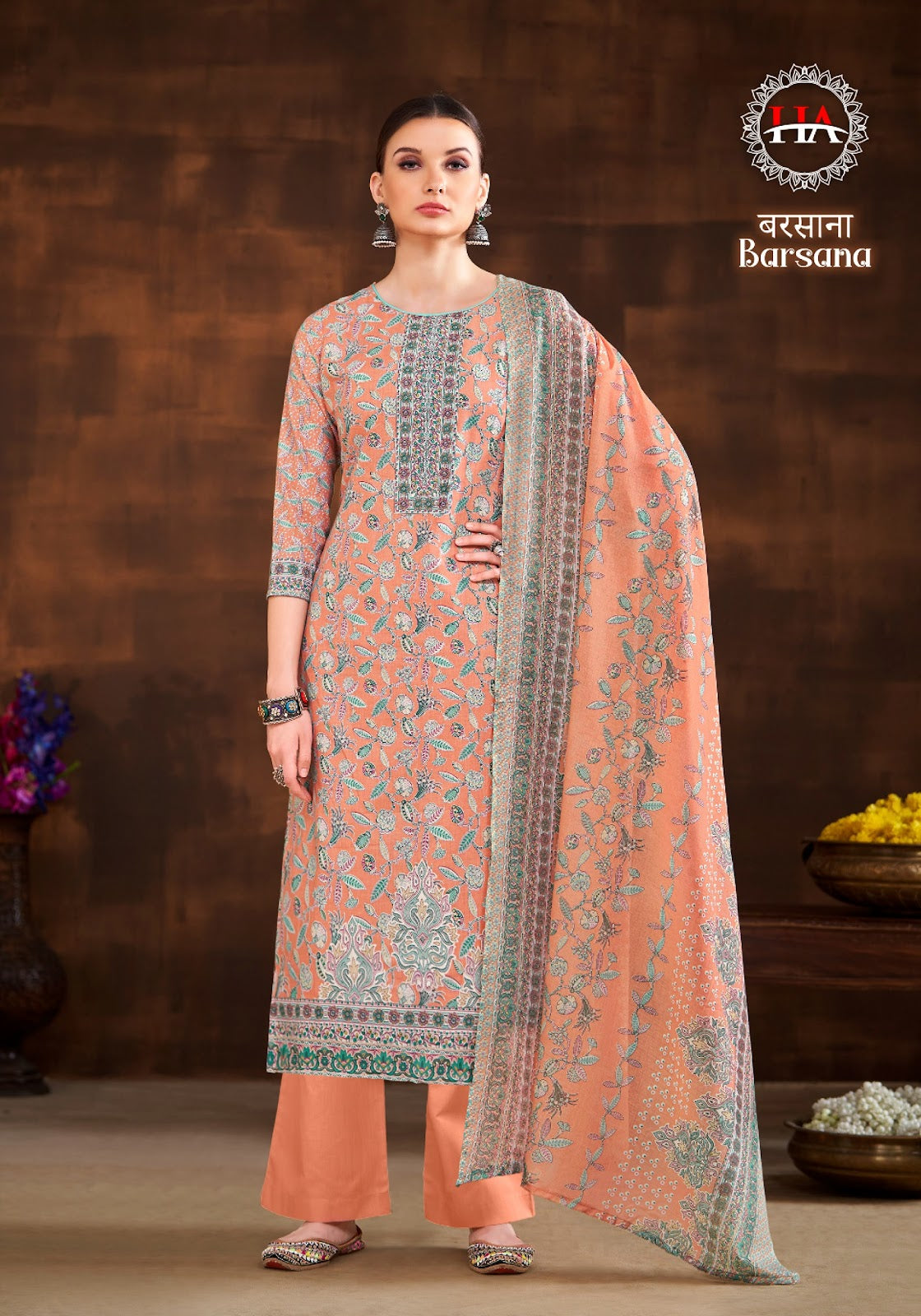 Barsana Harshit Fashion Pure Cotton Plazzo Style Suits
