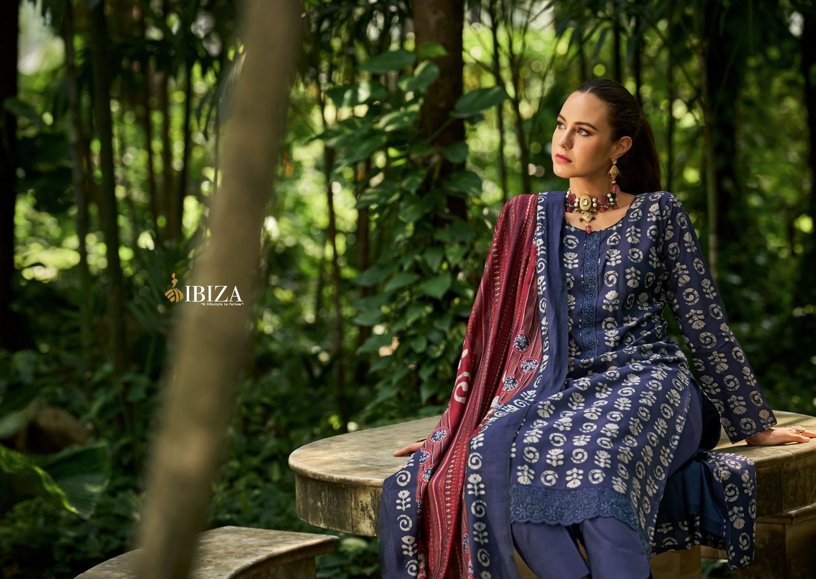 Batik Mantra Ibiza Viscose Muslin Pant Style Suits