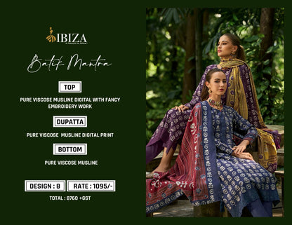 Batik Mantra Ibiza Viscose Muslin Pant Style Suits