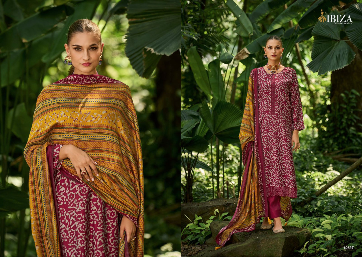 Batik Mantra Ibiza Viscose Muslin Pant Style Suits