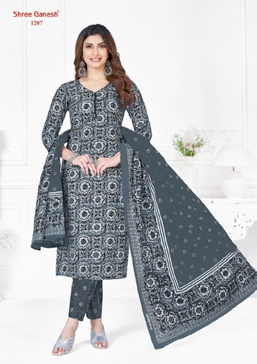 Batik Vol Shree Ganesh Cotton Dress Material - Main Image