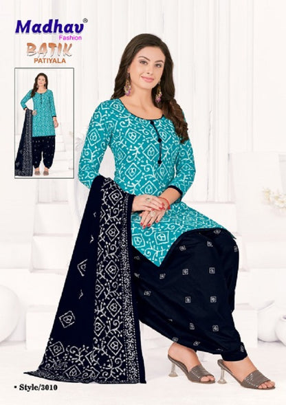 Batik Vol 3 Madhav Fashion Cotton Patiyala Style Suits