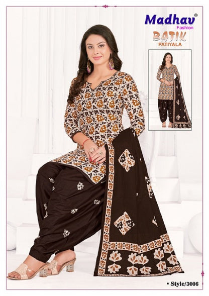 Batik Vol 3 Madhav Fashion Cotton Patiyala Style Suits