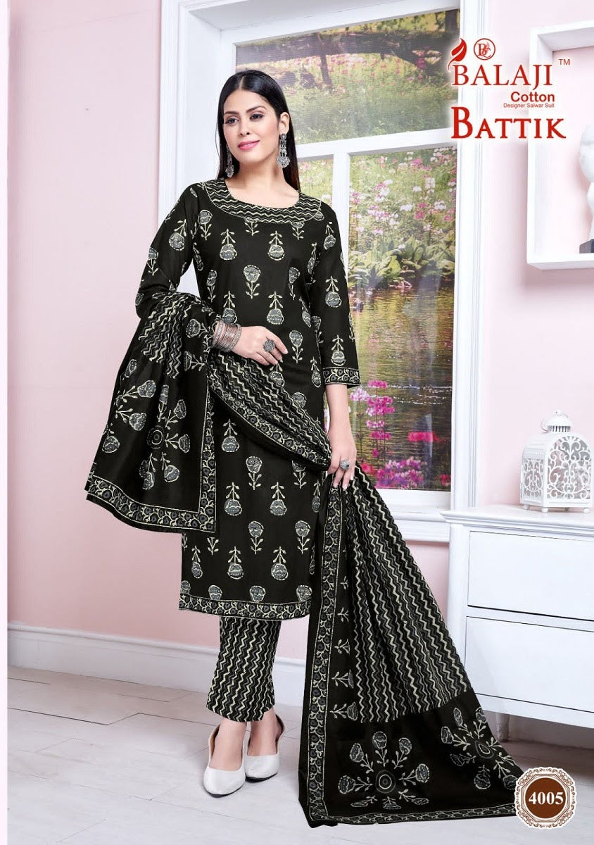 Battik Art Work Vol 4 Balaji Cotton Cotton Readymade Pant Style Suits