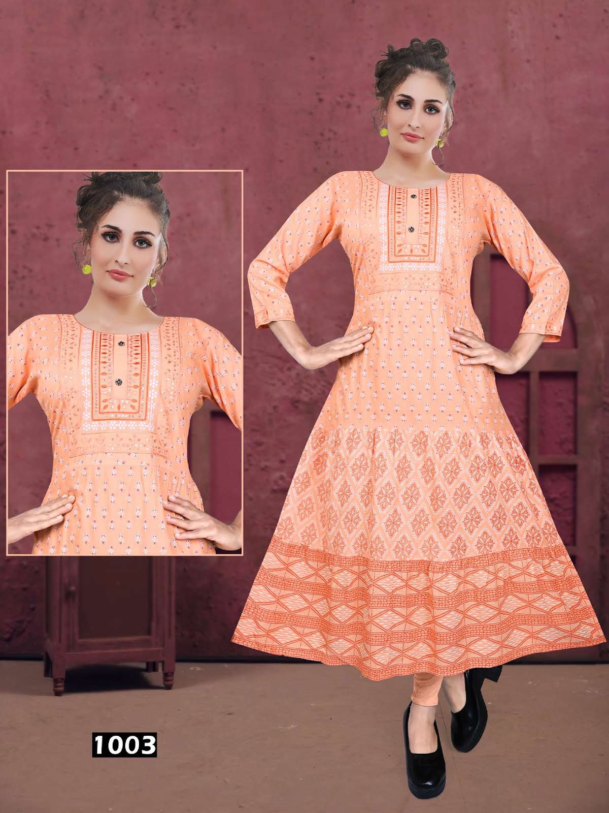 Bawaal Vol 1 Kavinay Rayon Anarkali Kurtis