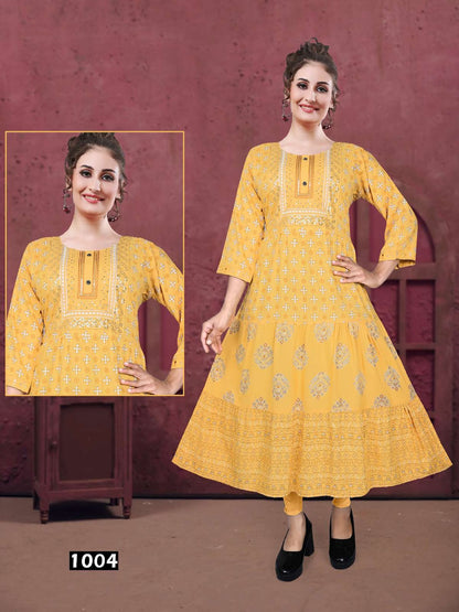 Bawaal Vol 1 Kavinay Rayon Anarkali Kurtis