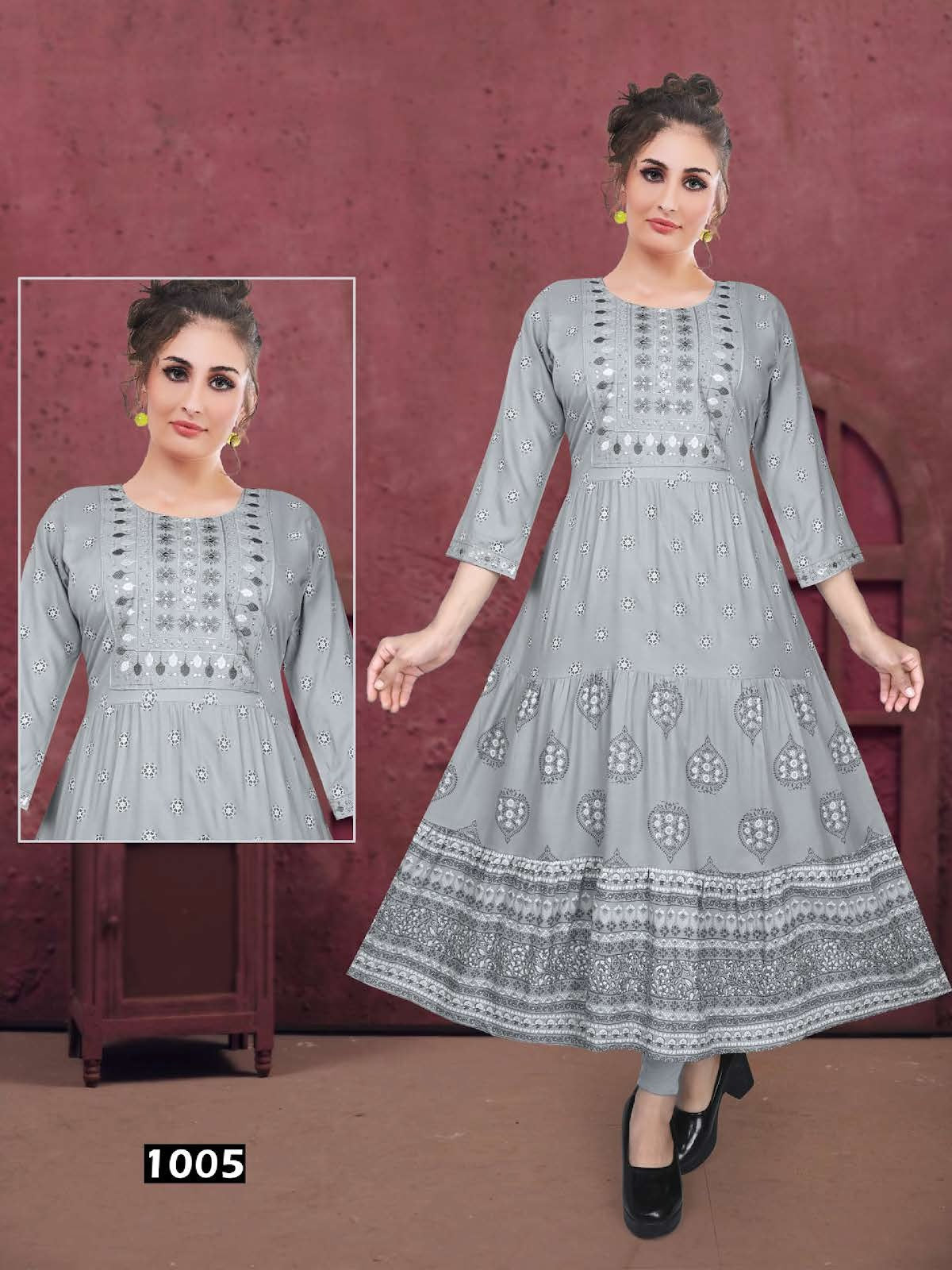 Bawaal Vol 1 Kavinay Rayon Anarkali Kurtis