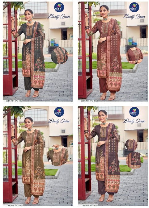 Beauty Queen Vitara Muslin Readymade Pant Style Suits
