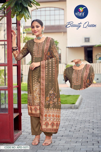 Beauty Queen Vitara Muslin Readymade Pant Style Suits