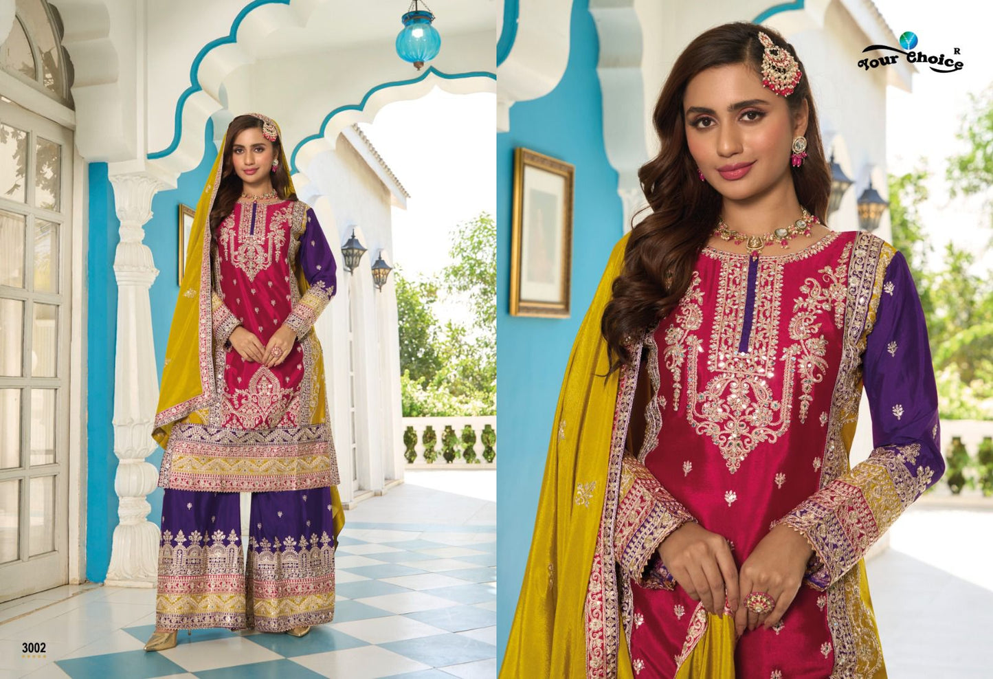 Beeba Your Choice Chinon Pakistani Readymade Suits