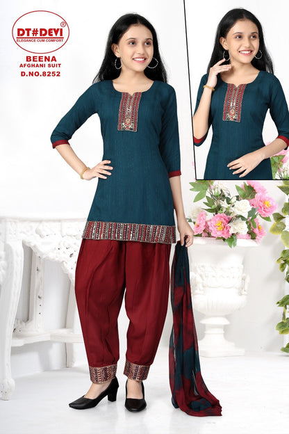 Beena-8252 Dt Devi Rayon Girls Readymade Suits
