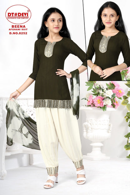 Beena-8252 Dt Devi Rayon Girls Readymade Suits