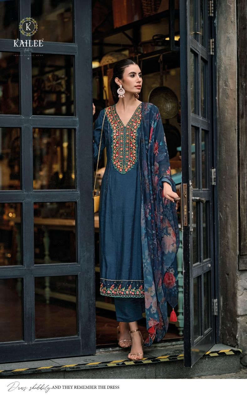 Begum Vol 4 Kailee Fashion Viscose Silk Readymade Pant Style Suits